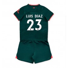 Liverpool Luis Diaz #23 Tredjeställ Barn 2022-23 Korta ärmar (+ Korta byxor)